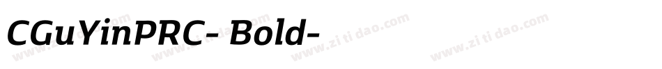 CGuYinPRC- Bold字体转换